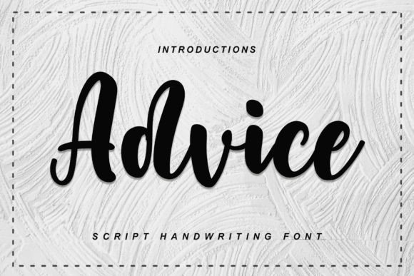 Advice: A Stylish Handwritten Font for Modern Web Design
