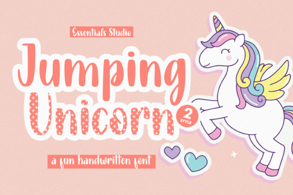 Jumping Unicorn: A Whimsical Handwritten Font for Editorial Design
