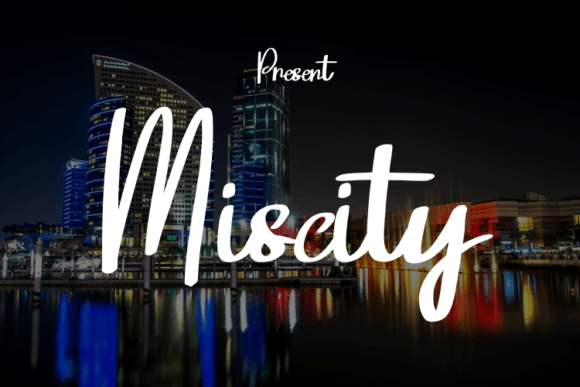 Miscity: A Modern Script Font for Elegant Craft and Product Design