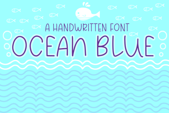 Ocean Blue: A Quirky Handwritten Font for Crafty Makers and Sellers