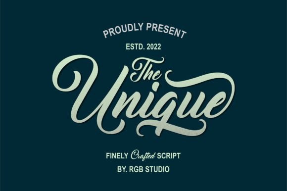 Unique: A Vintage Script Font That Elevates Brand Identity with Nostalgic Charm