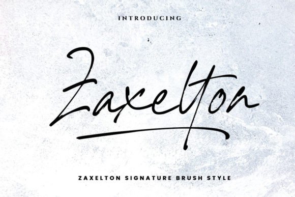Zaxelton: A Modern Brush Signature Font for Creative Branding Projects